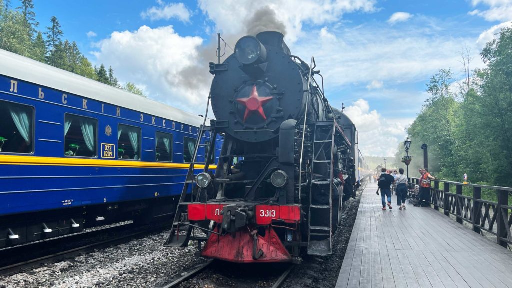 Ретропоезд в Сортовала