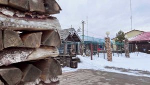 фермерская усадьба зима
