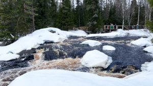 водопад Ахвенкоски, подвесные мосты