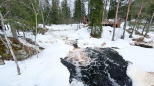 водопад Ахвенкоски, зима