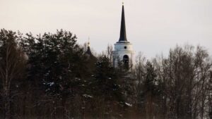 Псков, Свято-Успенский Святогорский монастырь зимой