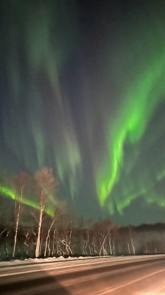 Северное сияние в Карелии