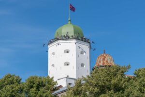 Башня святого Олафа над крепостью в Выборге