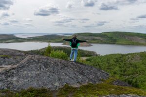 Панорама Соловков с гранитной вершины
